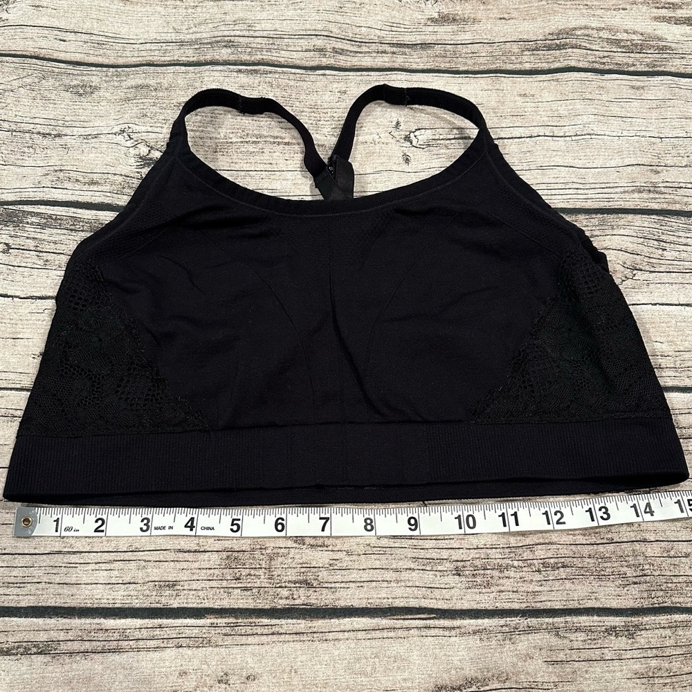 torrid Black Racerback Lace-Panel Bralette--pretty and comfy!